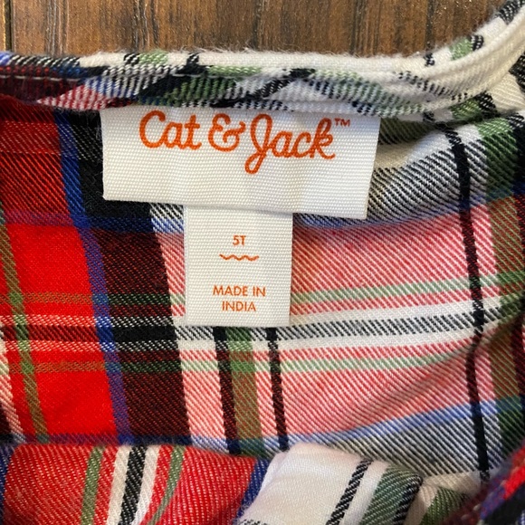 Sister Set!! 5T and 6/9 months! Holiday/ Christmas Dress Cat & Jack - Picture 5 of 7